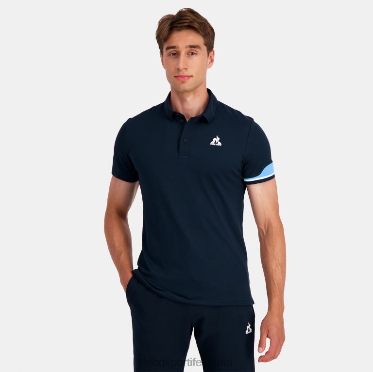 Le Coq Sportif polo azul hombres TD866132 ropa