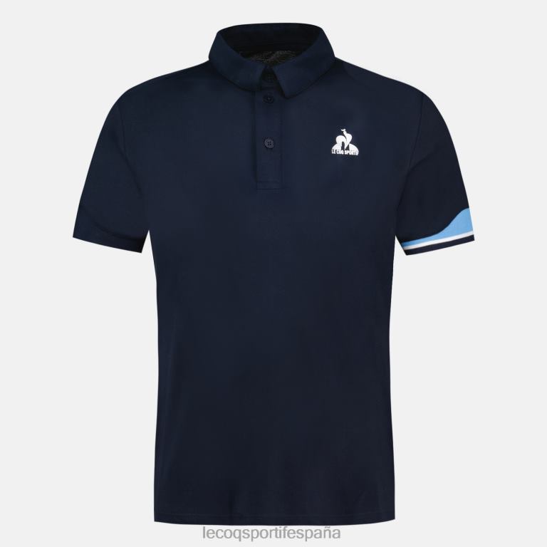 Le Coq Sportif polo azul hombres TD866132 ropa