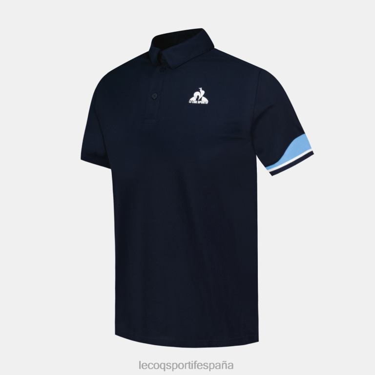 Le Coq Sportif polo azul hombres TD866132 ropa
