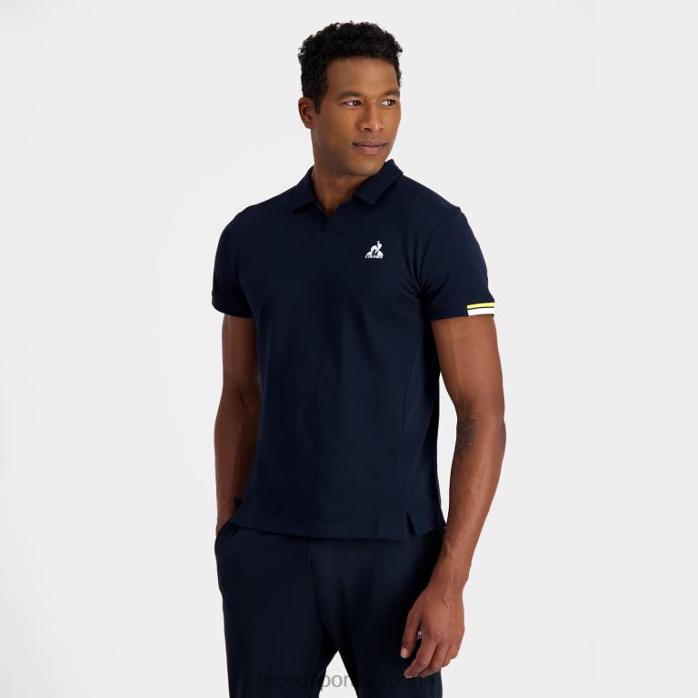 Le Coq Sportif polo azul hombres TD866133 ropa