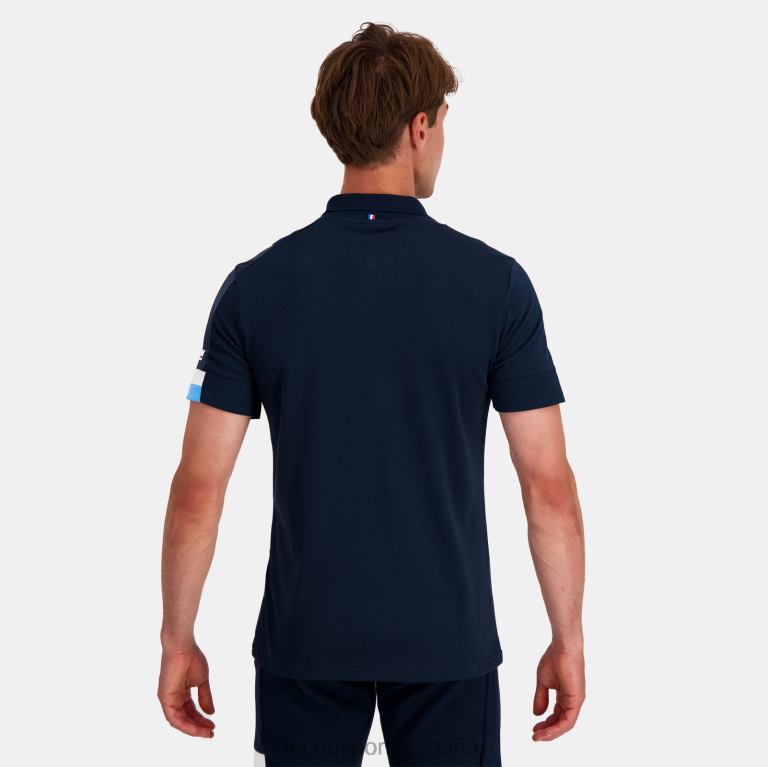 Le Coq Sportif polo azul hombres TD866135 ropa