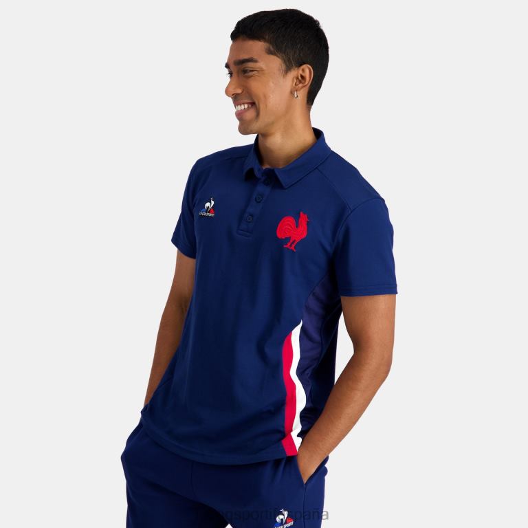 Le Coq Sportif polo azul hombres TD866138 ropa