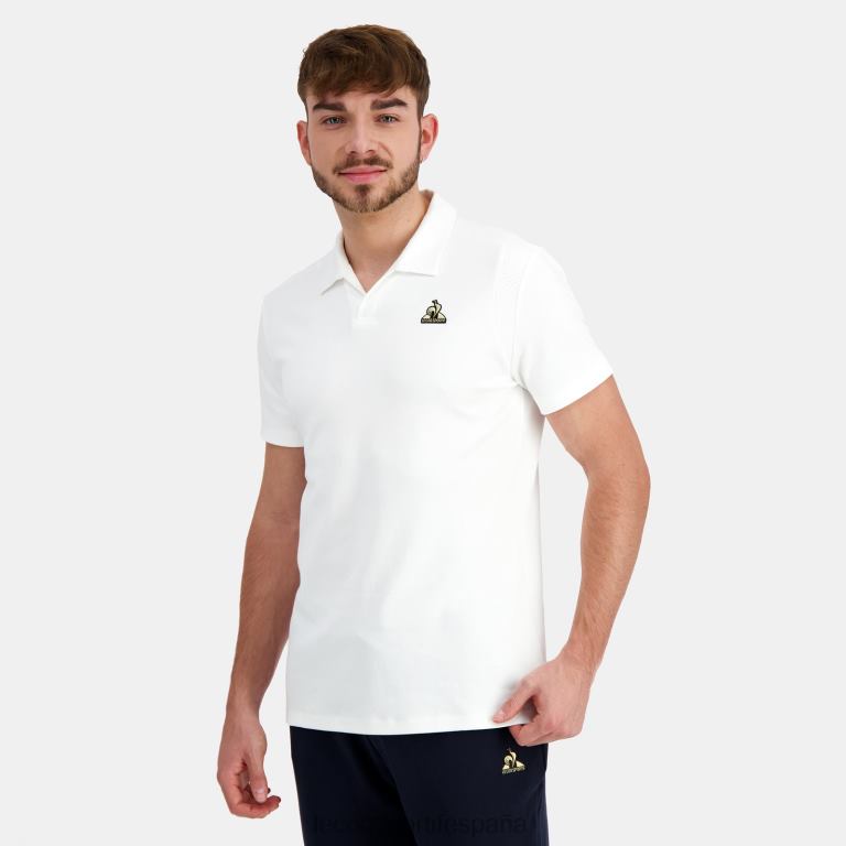Le Coq Sportif polo de algodon blanco hombres TD866128 ropa