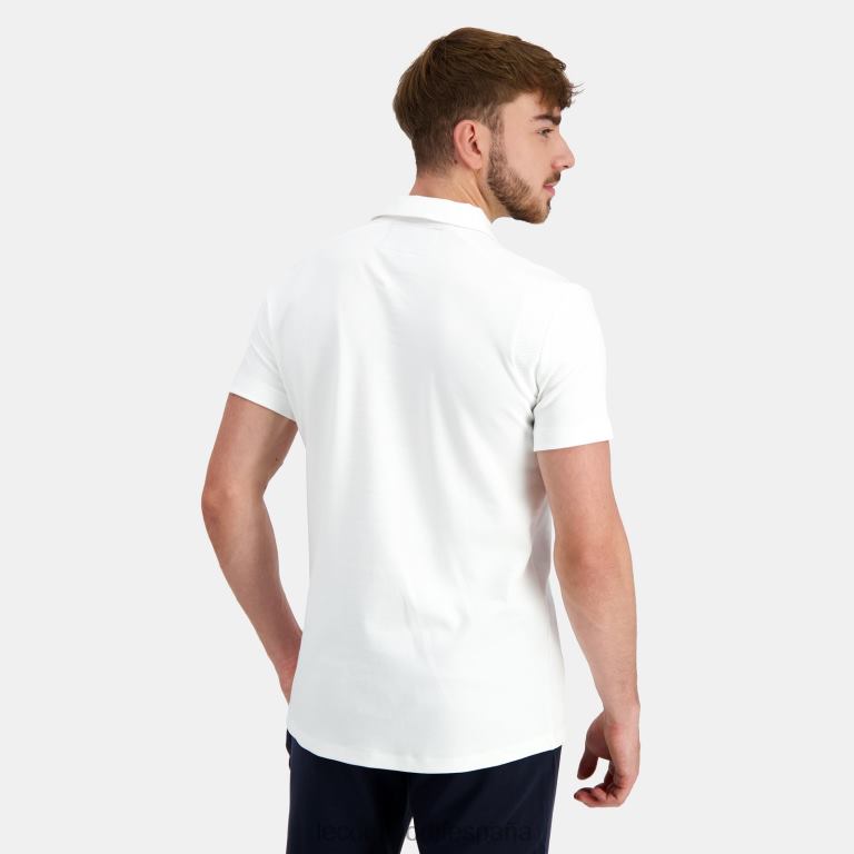 Le Coq Sportif polo de algodon blanco hombres TD866128 ropa