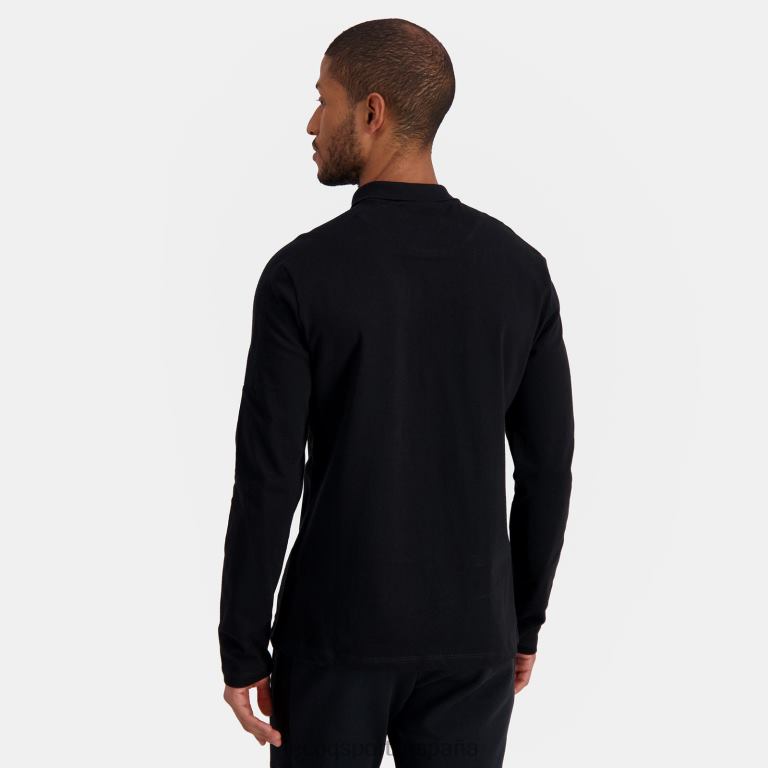 Le Coq Sportif polo negro hombres TD866487 ropa