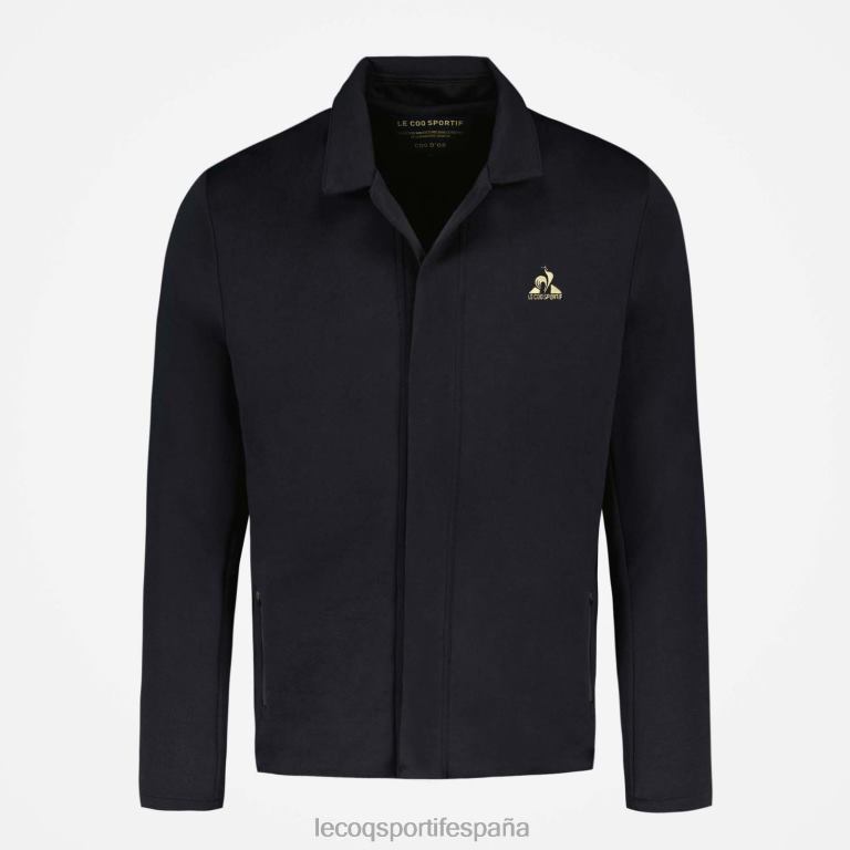 Le Coq Sportif chaqueta con cremallera negra hombres TD86673 ropa