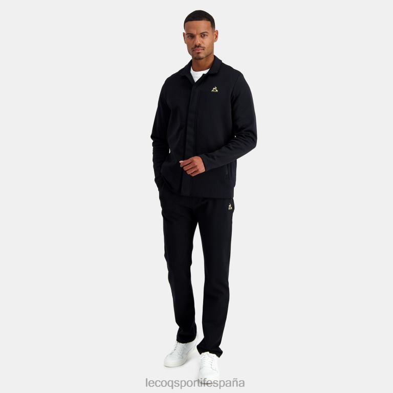 Le Coq Sportif chaqueta con cremallera negra hombres TD86673 ropa