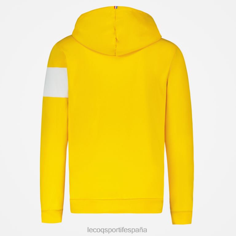 Le Coq Sportif sudadera con capucha amarilla hombres TD866438 ropa