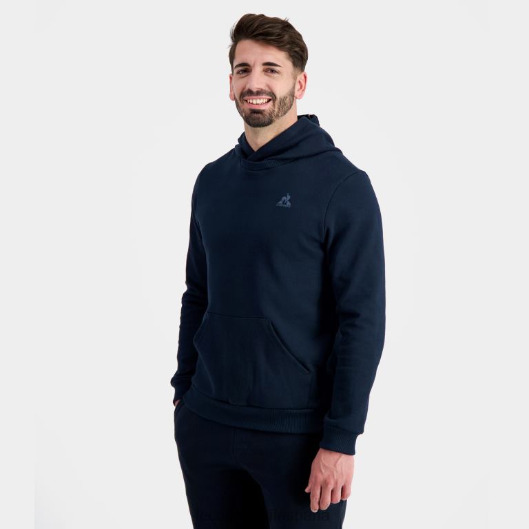 Le Coq Sportif sudadera con capucha azul hombres TD86611 ropa