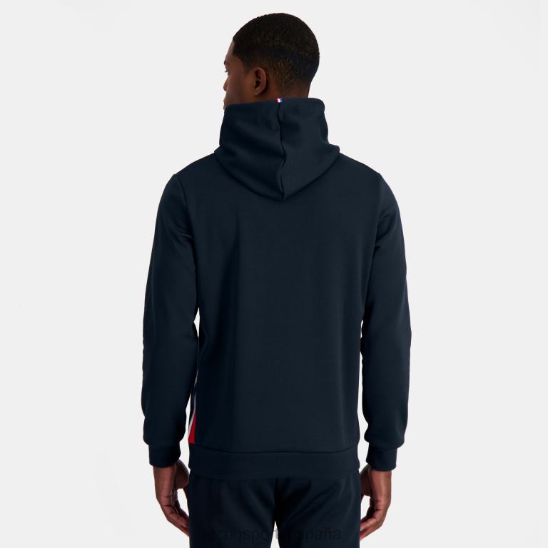 Le Coq Sportif sudadera con capucha azul hombres TD8664 ropa