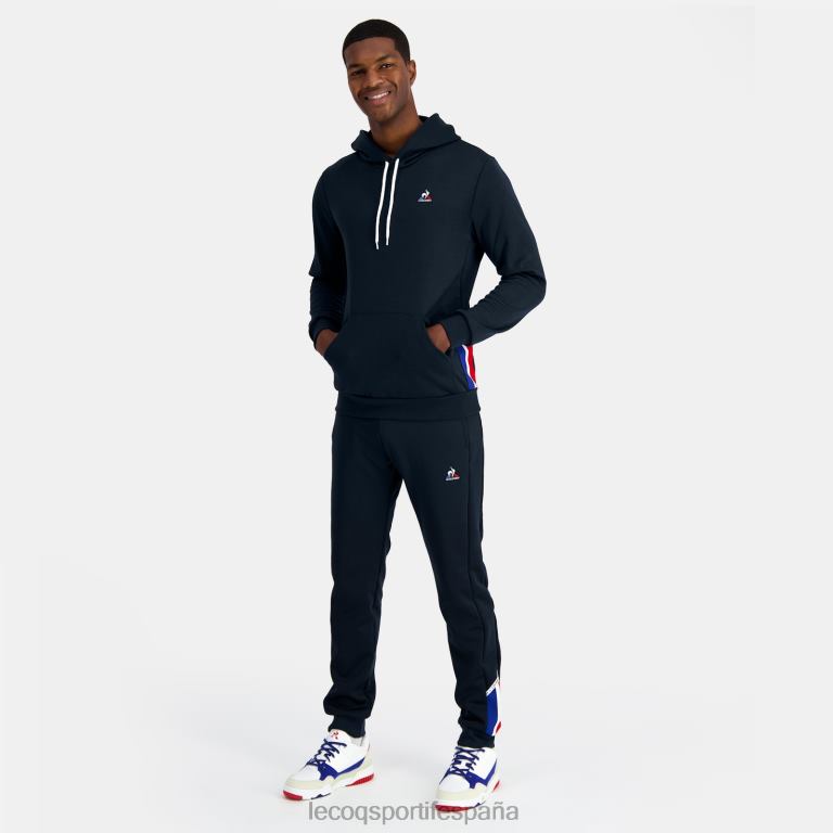 Le Coq Sportif sudadera con capucha azul hombres TD8664 ropa