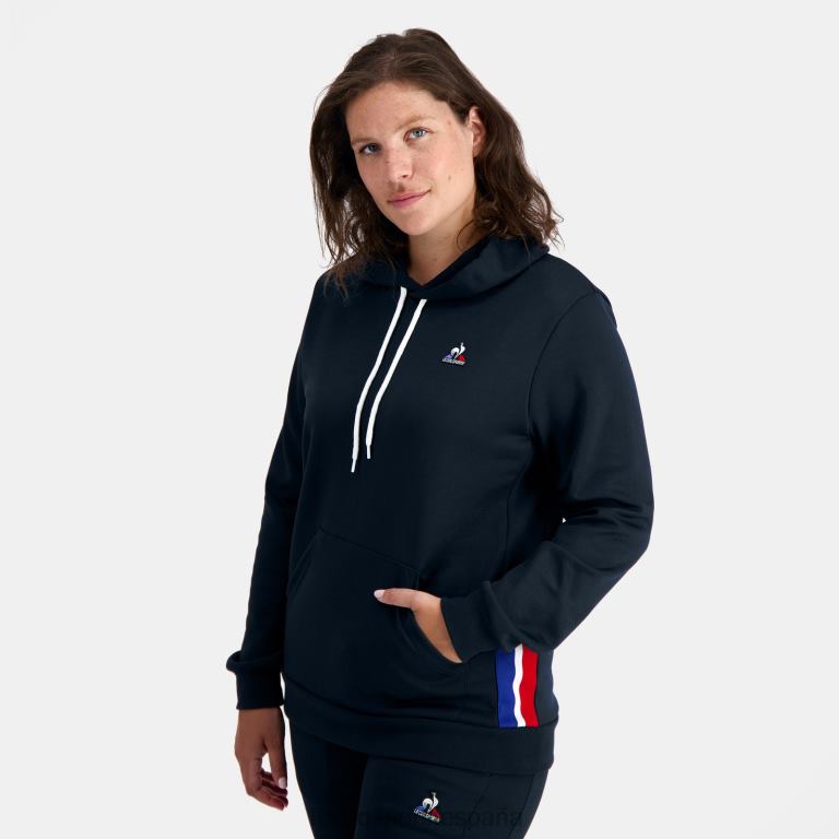 Le Coq Sportif sudadera con capucha azul hombres TD8664 ropa