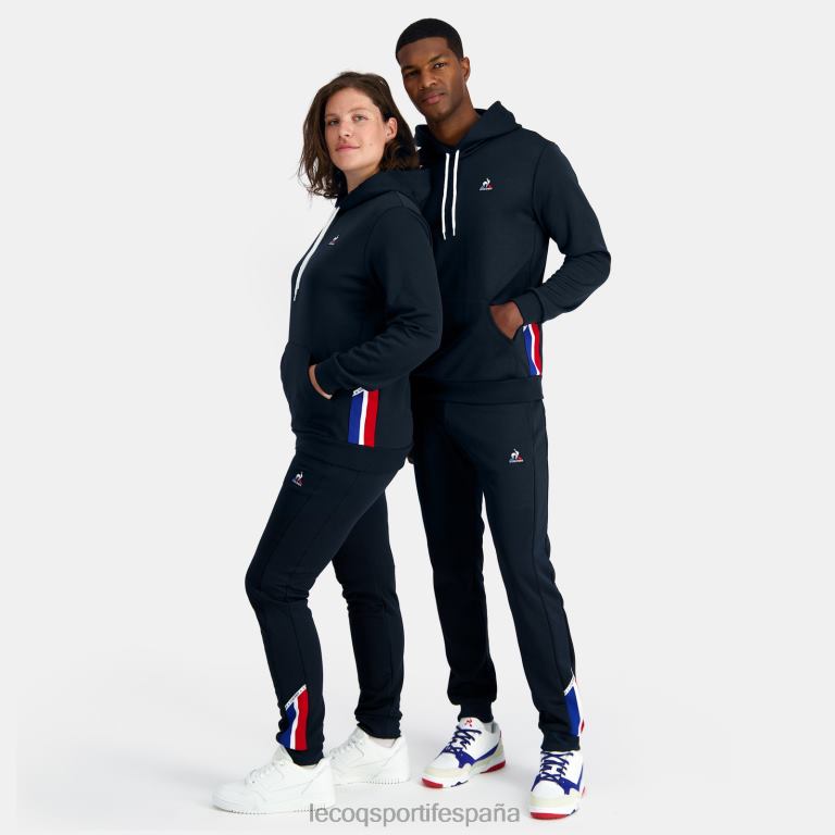Le Coq Sportif sudadera con capucha azul hombres TD8664 ropa
