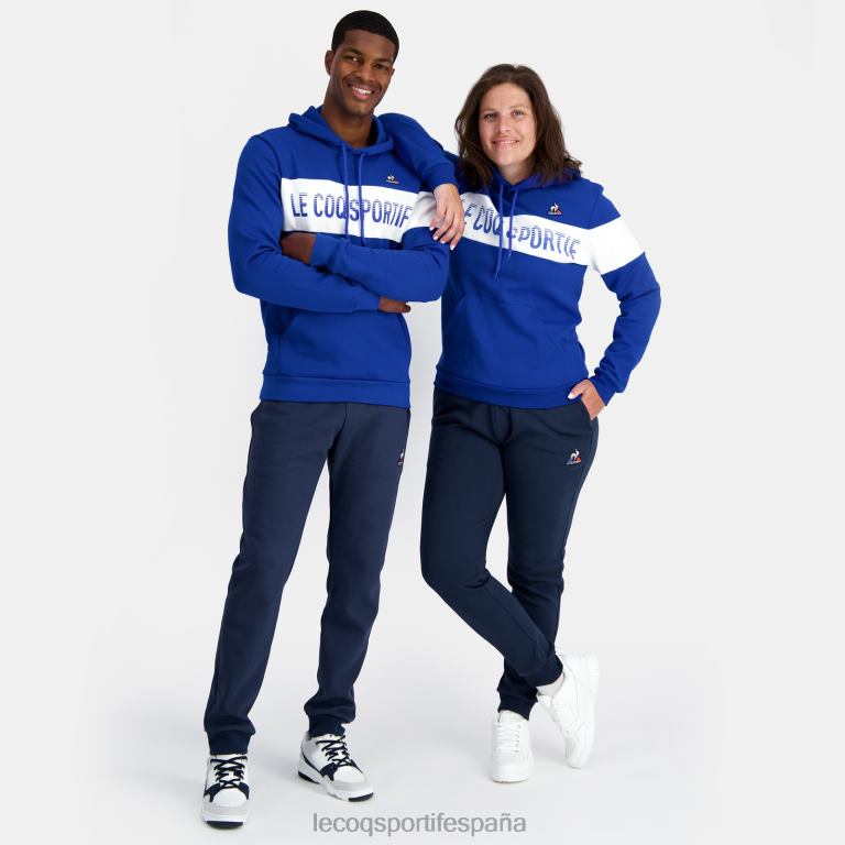 Le Coq Sportif sudadera con capucha azul hombres TD8666 ropa