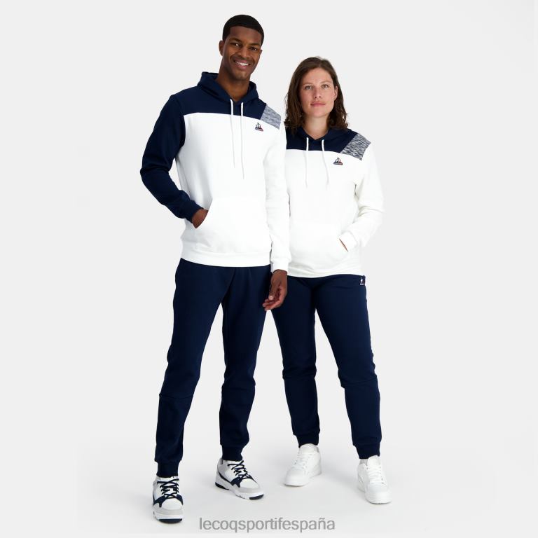 Le Coq Sportif sudadera con capucha blanca hombres TD86620 ropa