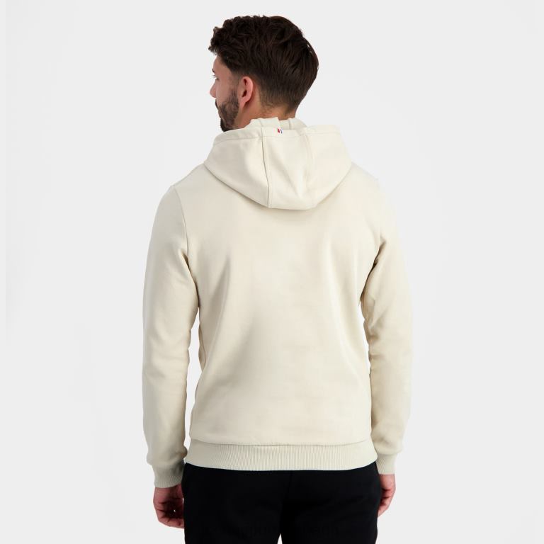 Le Coq Sportif sudadera con capucha marrón hombres TD8669 ropa