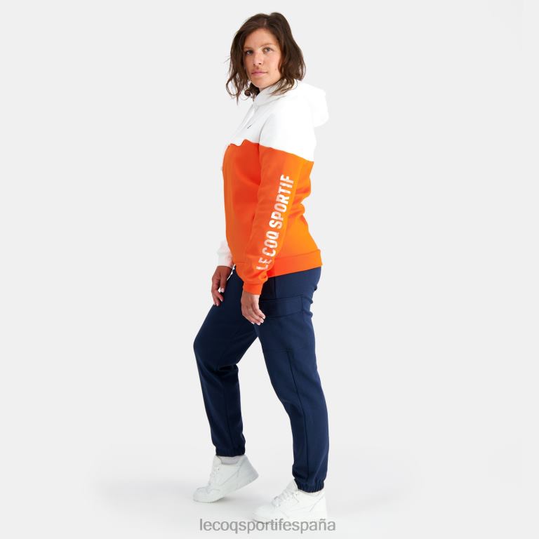 Le Coq Sportif sudadera con capucha naranja hombres TD86618 ropa
