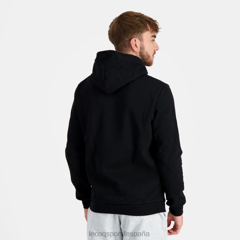 Le Coq Sportif sudadera con capucha negra hombres TD86641 ropa