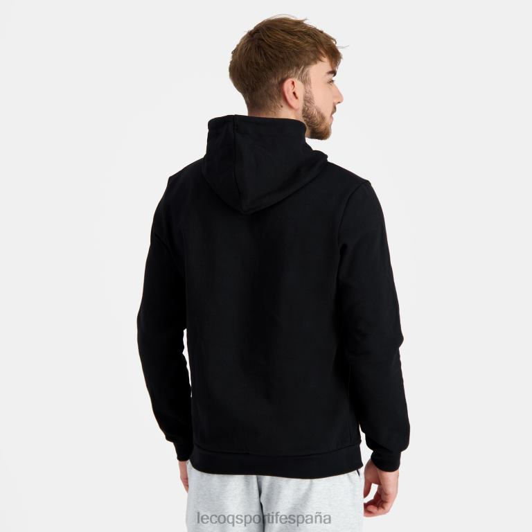 Le Coq Sportif sudadera con capucha negra hombres TD86642 ropa
