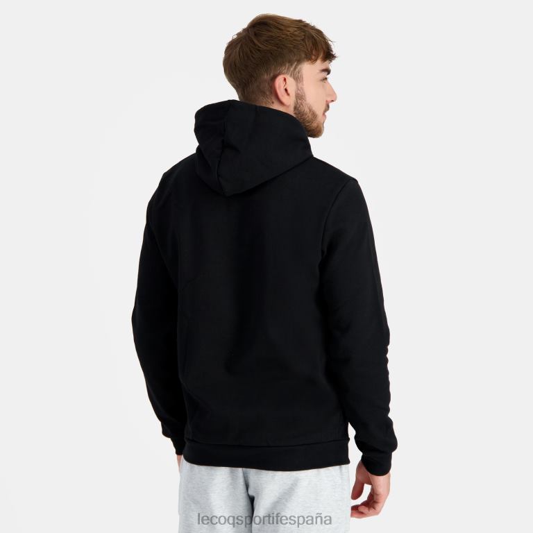 Le Coq Sportif sudadera con capucha negra hombres TD86643 ropa