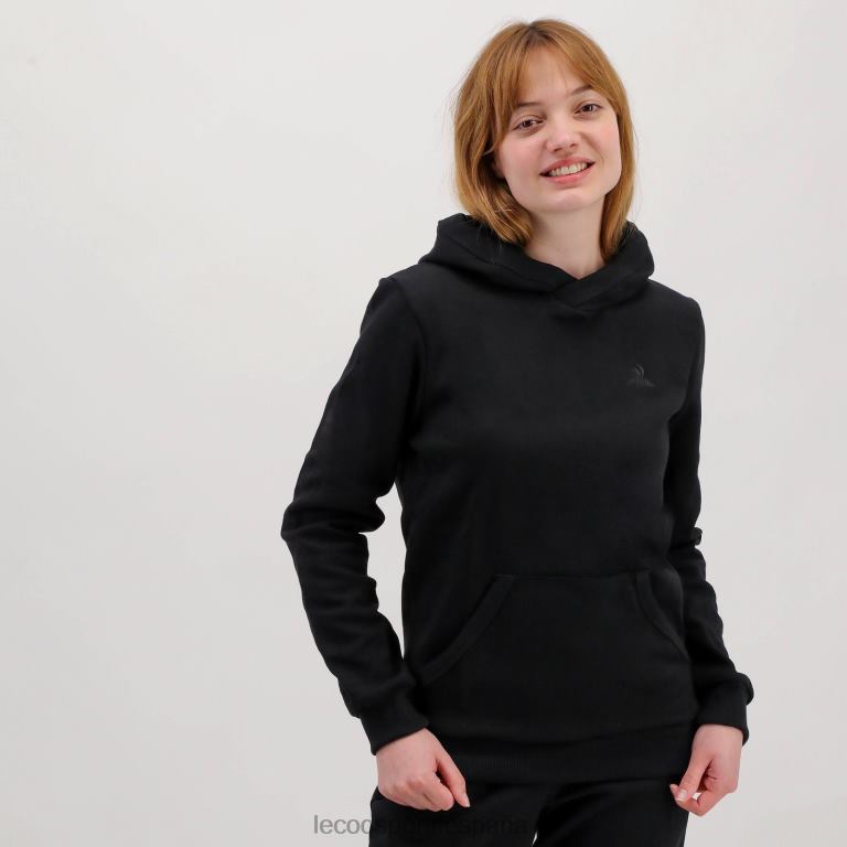Le Coq Sportif sudadera con capucha negra hombres TD866493 ropa