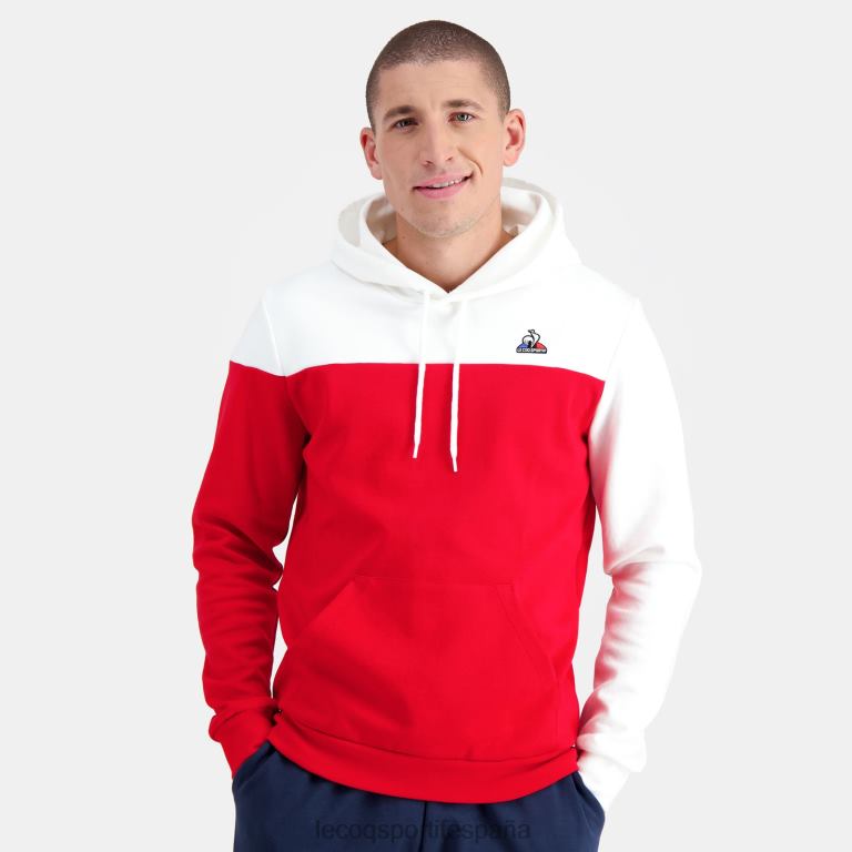 Le Coq Sportif sudadera con capucha roja hombres TD866435 ropa