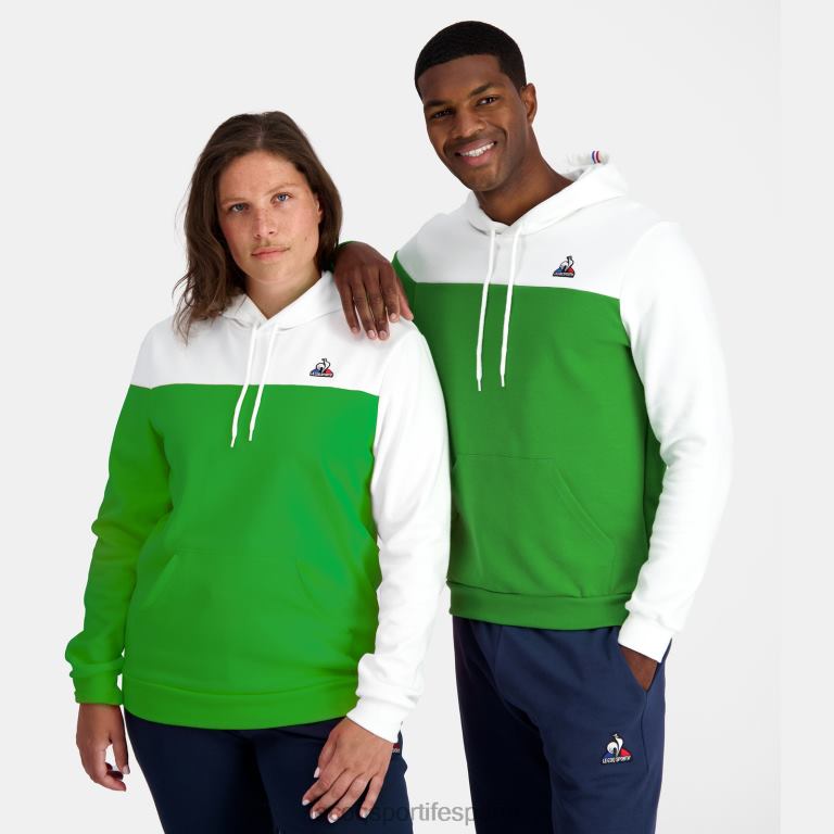 Le Coq Sportif sudadera con capucha verde hombres TD86617 ropa