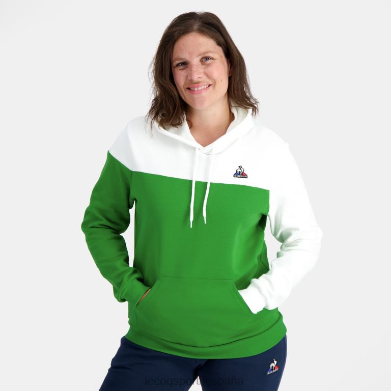 Le Coq Sportif sudadera con capucha verde hombres TD86617 ropa