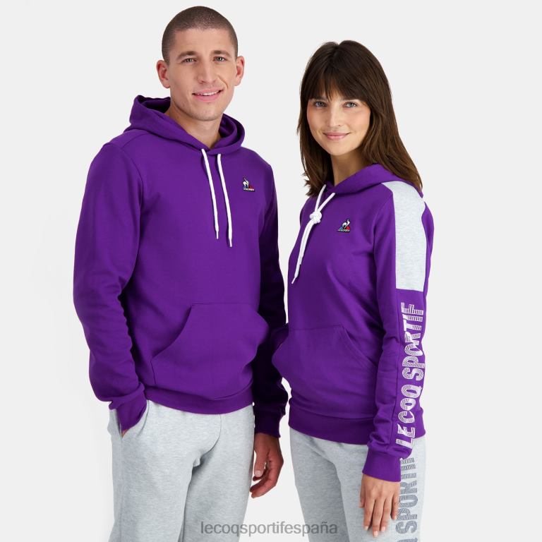 Le Coq Sportif sudadera con capucha violeta hombres TD866442 ropa