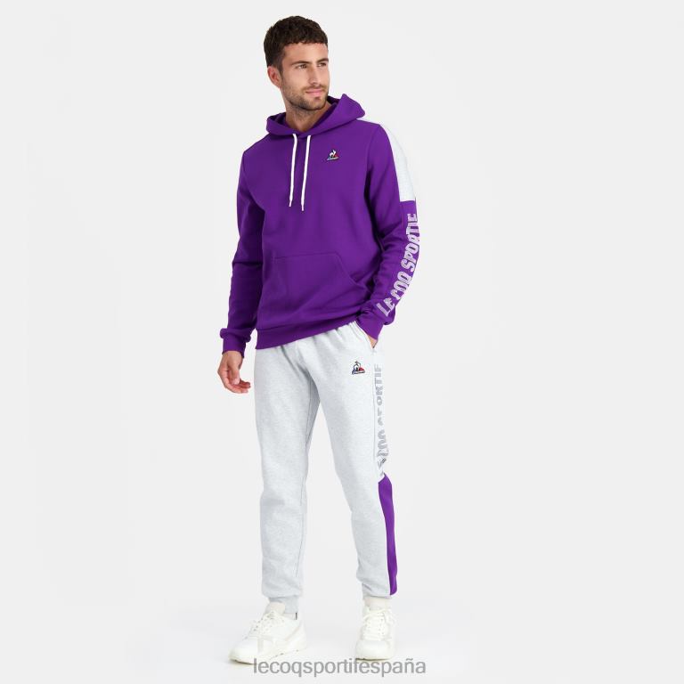 Le Coq Sportif sudadera con capucha violeta hombres TD866442 ropa