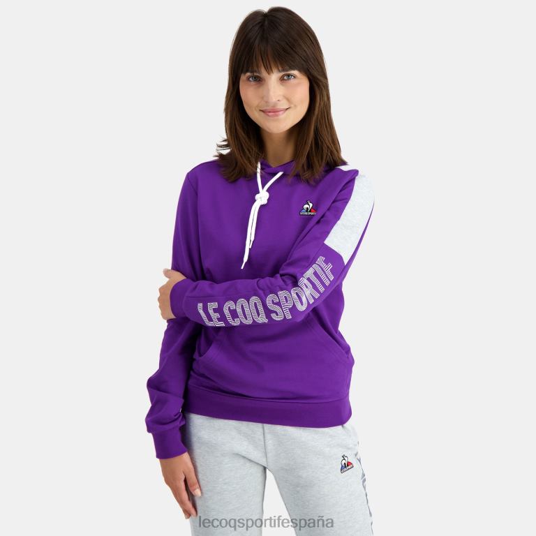 Le Coq Sportif sudadera con capucha violeta hombres TD866442 ropa