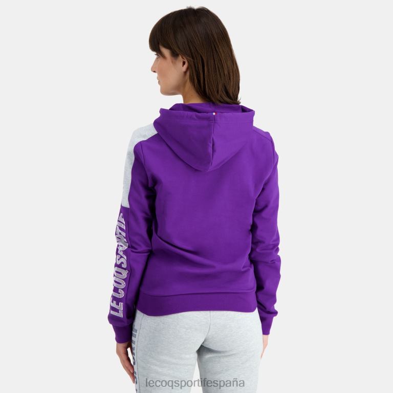 Le Coq Sportif sudadera con capucha violeta hombres TD866442 ropa