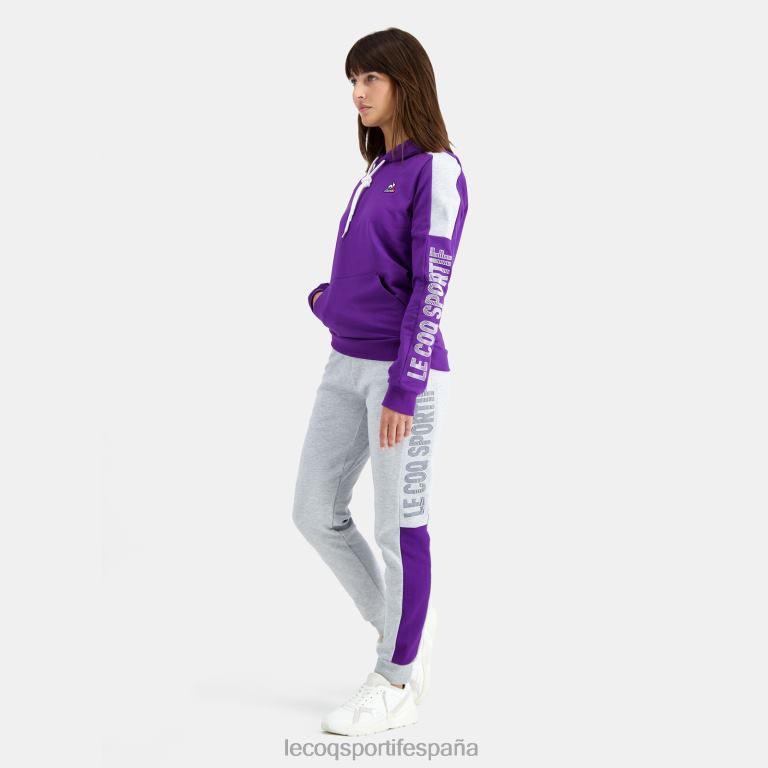 Le Coq Sportif sudadera con capucha violeta hombres TD866442 ropa