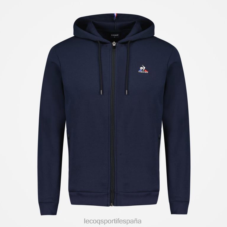 Le Coq Sportif sudadera con capucha y cremallera azul hombres TD86647 ropa