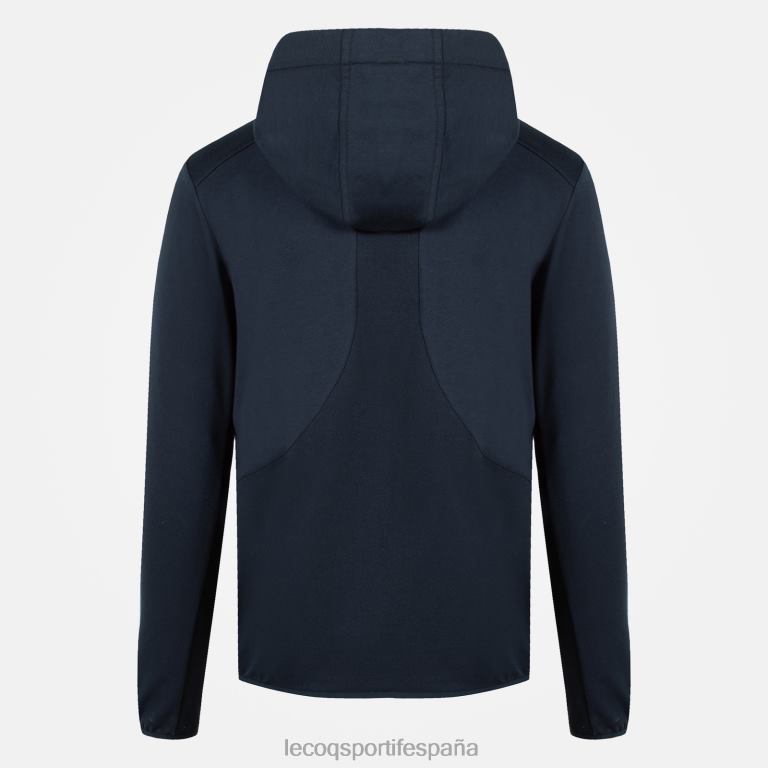 Le Coq Sportif sudadera con capucha y cremallera azul hombres TD866490 ropa