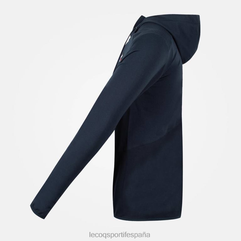 Le Coq Sportif sudadera con capucha y cremallera azul hombres TD866490 ropa
