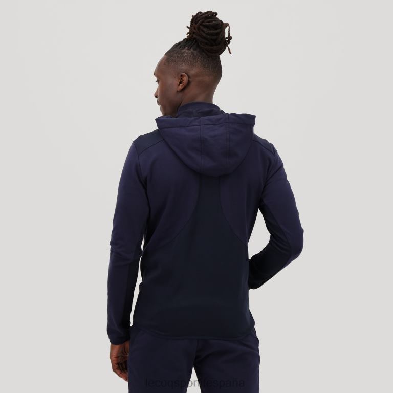 Le Coq Sportif sudadera con capucha y cremallera azul hombres TD866490 ropa