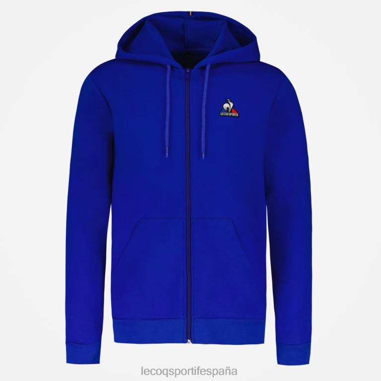 Le Coq Sportif sudadera con capucha y cremallera azul hombres TD86654 ropa