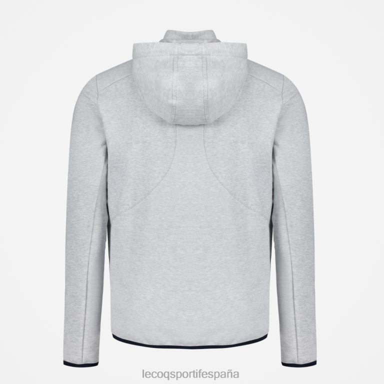 Le Coq Sportif sudadera con capucha y cremallera gris hombres TD866485 ropa
