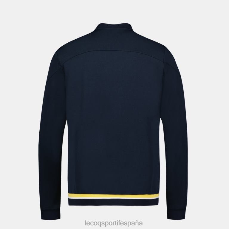 Le Coq Sportif sudadera con cremallera azul hombres TD86619 ropa