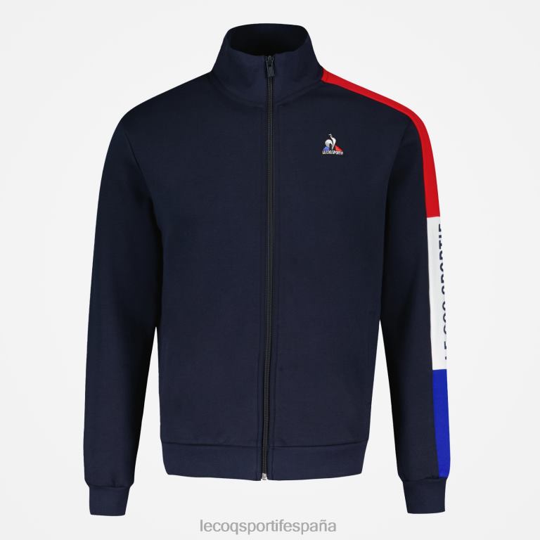 Le Coq Sportif sudadera con cremallera azul hombres TD866455 ropa