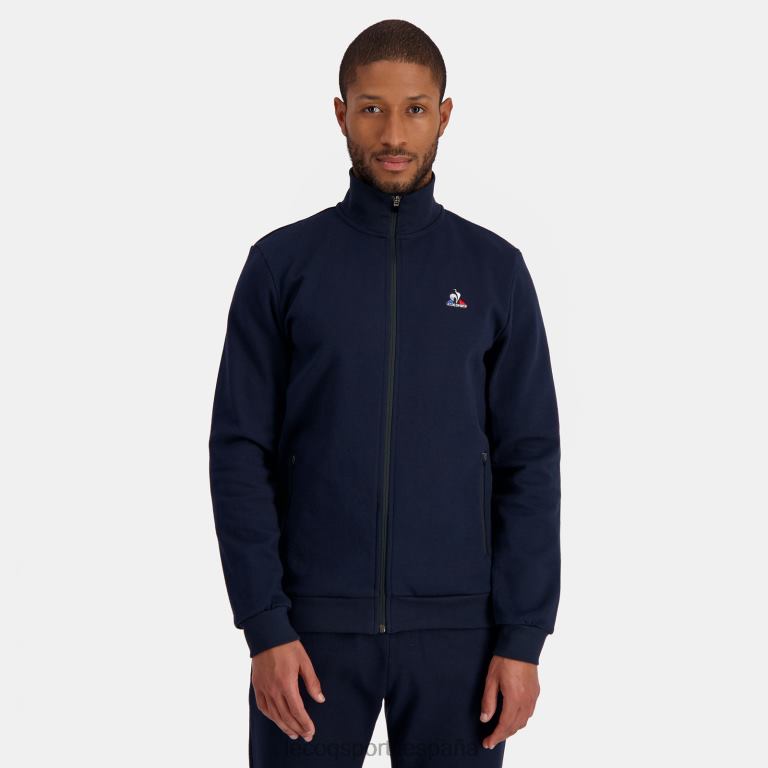 Le Coq Sportif sudadera con cremallera azul hombres TD86650 ropa