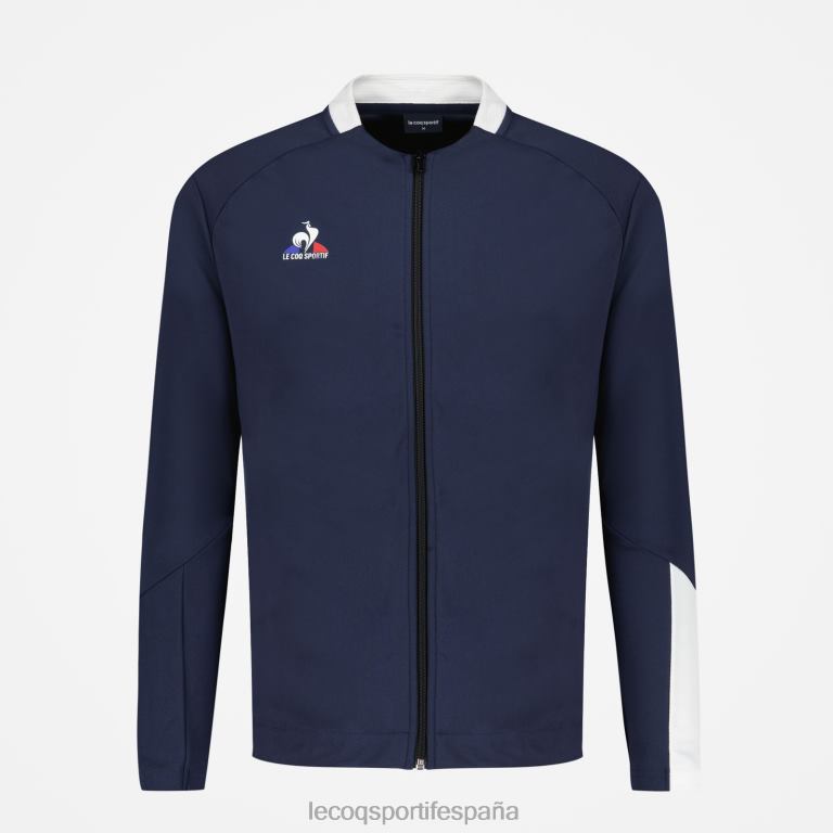 Le Coq Sportif sudadera con cremallera azul hombres TD86674 ropa