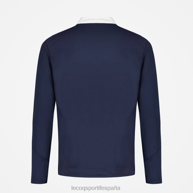 Le Coq Sportif sudadera con cremallera azul hombres TD86674 ropa