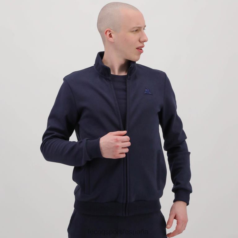 Le Coq Sportif sudadera con cremallera azul hombres TD86677 ropa