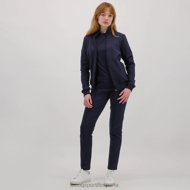 Le Coq Sportif sudadera con cremallera azul hombres TD86677 ropa