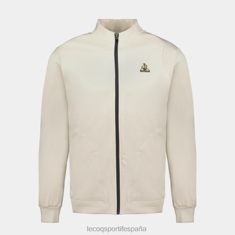 Le Coq Sportif sudadera con cremallera marrón hombres TD8668 ropa