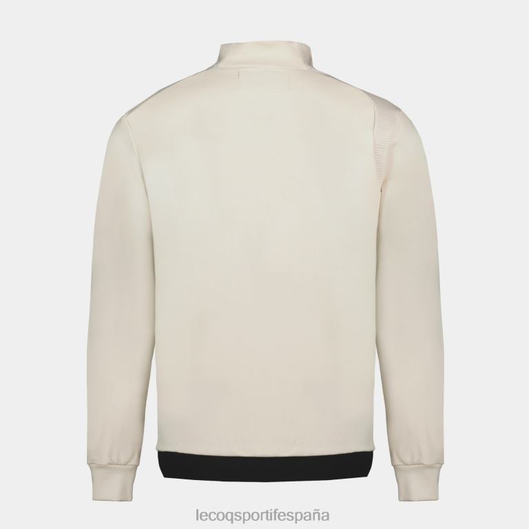 Le Coq Sportif sudadera con cremallera marrón hombres TD8668 ropa