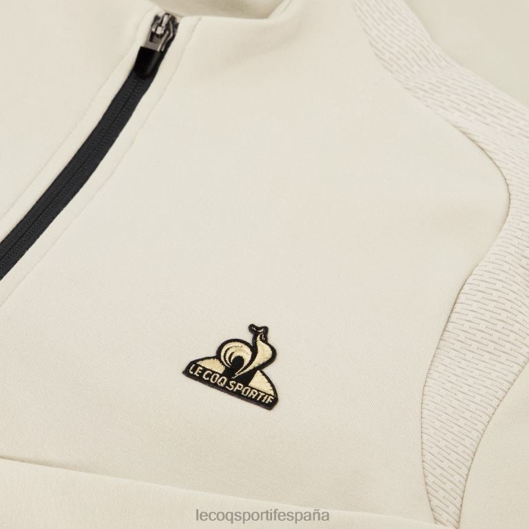 Le Coq Sportif sudadera con cremallera marrón hombres TD8668 ropa