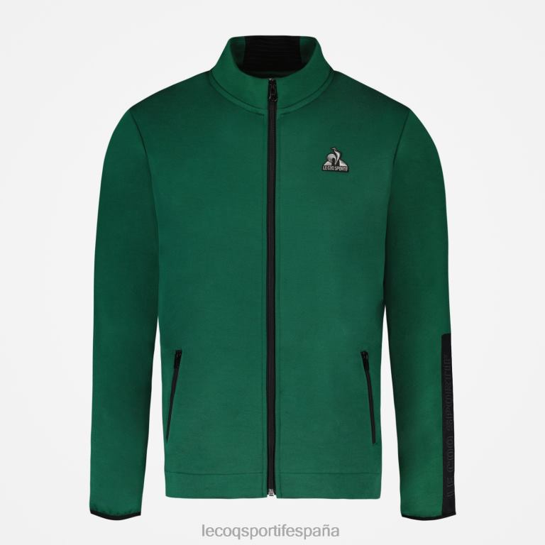 Le Coq Sportif sudadera con cremallera verde hombres TD866439 ropa